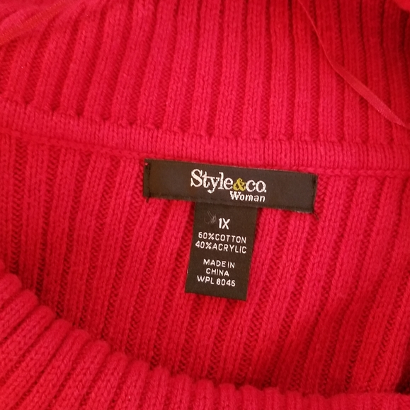 Style & Co. Cowl Neck Swing-Hem Sweater Plus Size - Picture 6 of 7